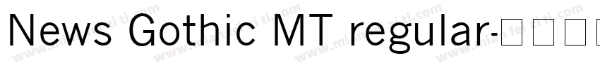 News Gothic MT regular字体转换